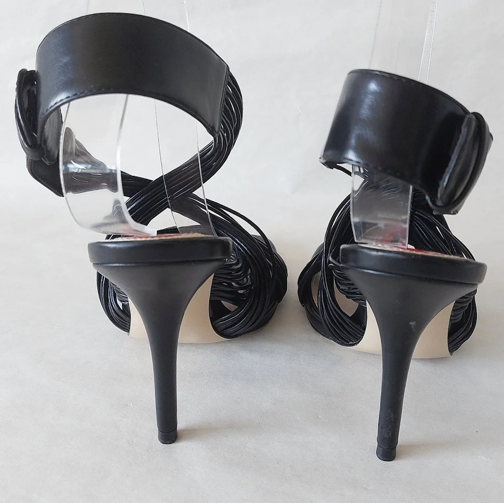 Zara Black Strappy High Heel Sandals - Picture 6 of 11
